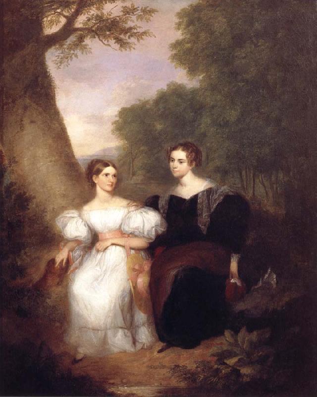 Asher Brown Durand Portrait of the Artist-s Wife and her sister Sweden oil painting art